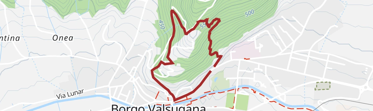 Route map: Walk - Bersaglieri trail